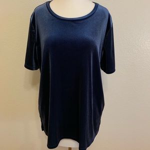 Old Navy Blue Velvet Shirt